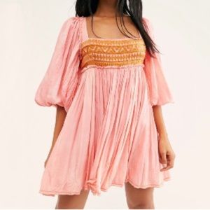 Free People Women's Pink Sahara Mini Dress